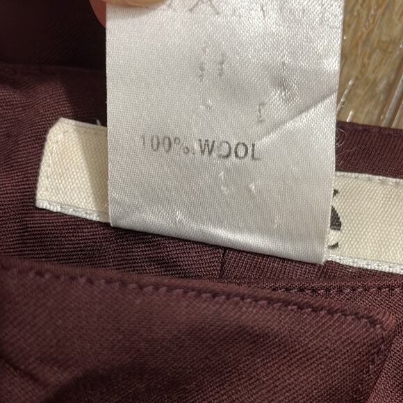 Chloé 100% Wool Brown Straight Leg Trousers - Picture 8 of 8